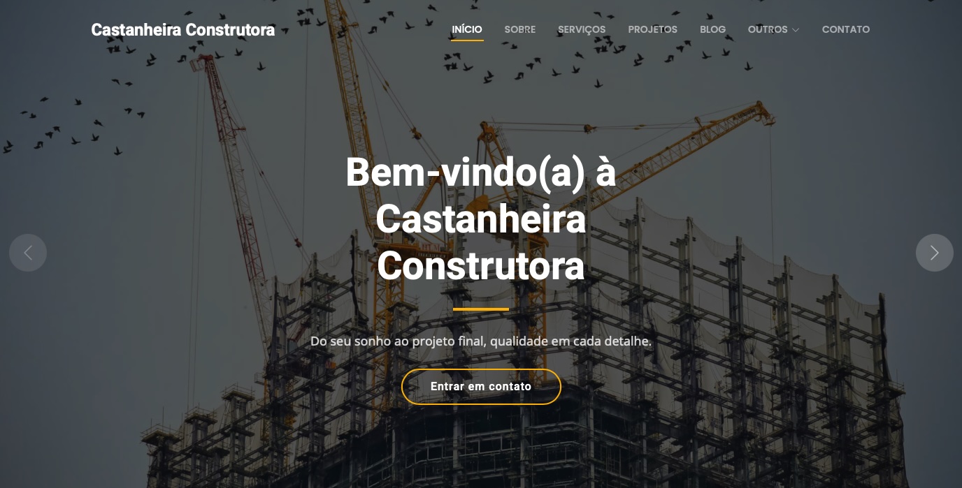 Modelo de site profissional para arquiteto em Castanhal